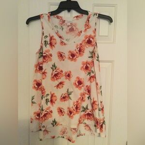 Lularoe XS Pretty Floral Kristina High-low Tank Top